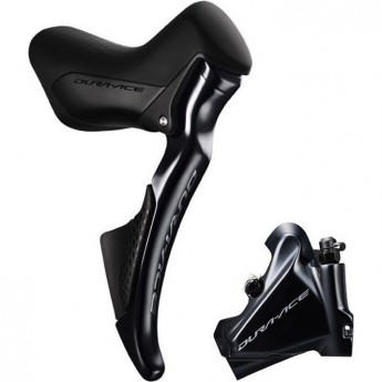 Шифтер/Тормозная ручка SHIMANO DURA-ACE DI2, ST-R9170/BR-R9170, левый, на 2 скорости. под дисковый тормоз, для ротор. 140 мм