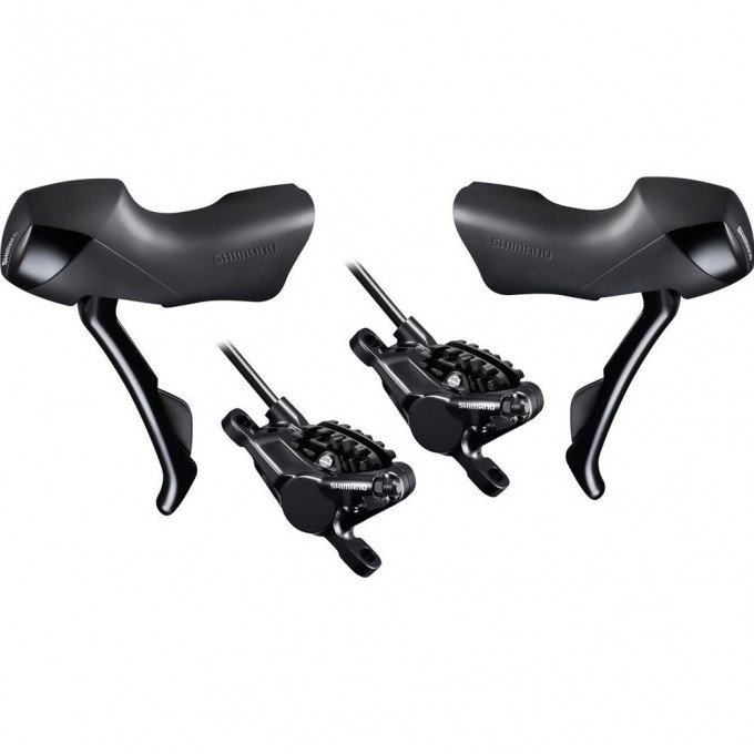 Шифтер/Тормозная ручка SHIMANO NON-SERIES ST-RS505, правый/левый, 2X11 скоростей, тросы, оплетка, SM-BH90, масло, калиперы BR-RS505 ISTRS505PA4 Шифтер/Тормозная ручка SHIMANO NON-SERIES ST-RS505, правый/левый, 2X11 скоростей, тросы, оплетка, SM-BH90, масло, калиперы BR-RS505 ISTRS505PA4