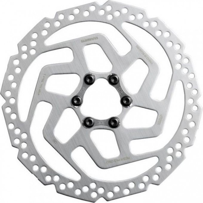 Тормозной диск SHIMANO RT26, 160мм, 6-БОЛТОВ, ТОЛЬКО ДЛЯ ПЛАСТ КОЛОД ESMRT26S Тормозной диск SHIMANO RT26, 160мм, 6-БОЛТОВ, ТОЛЬКО ДЛЯ ПЛАСТ КОЛОД ESMRT26S