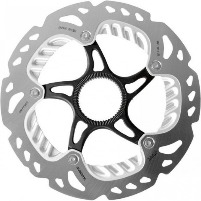 Тормозной диск SHIMANO XTR, RT99, 160мм, СО СТОПОРНЫМ КОЛЬЦОМ ISMRT99S Тормозной диск SHIMANO XTR, RT99, 160мм, СО СТОПОРНЫМ КОЛЬЦОМ ISMRT99S