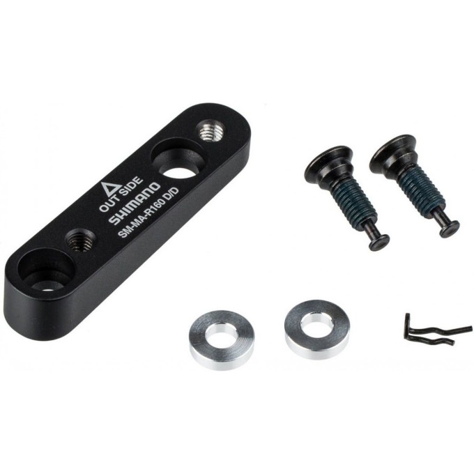 Адаптер дискового тормоза SHIMANO 160D/D, болт (2 штуки), шайбы (2 штуки), стопорное кольцо ISMMAR160DDA Адаптер дискового тормоза SHIMANO 160D/D, болт (2 штуки), шайбы (2 штуки), стопорное кольцо ISMMAR160DDA