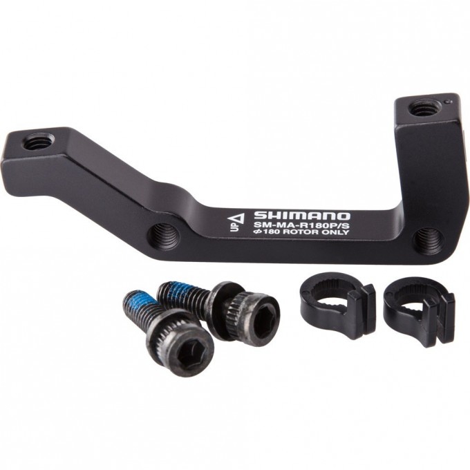 Адаптер дискового тормоза SHIMANO R180P/S, болт 2 штуки, стопорное кольцо 2 штуки ISMMAR180PSA Адаптер дискового тормоза SHIMANO R180P/S, болт 2 штуки, стопорное кольцо 2 штуки ISMMAR180PSA