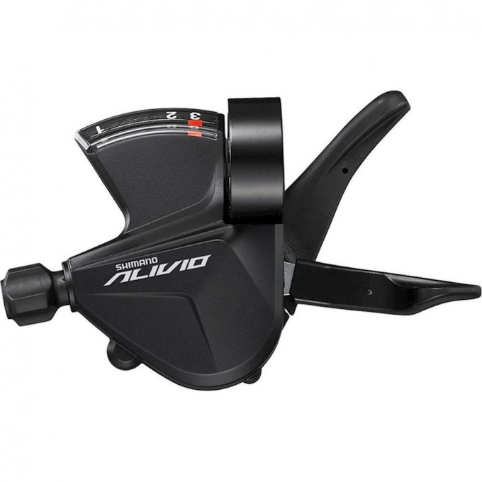 Шифтер SHIMANO ALIVIO, M3100-L, левый, 3 скорости, на хомут, c индикатором, трос 1800мм ESLM3100LB Шифтер SHIMANO ALIVIO, M3100-L, левый, 3 скорости, на хомут, c индикатором, трос 1800мм ESLM3100LB