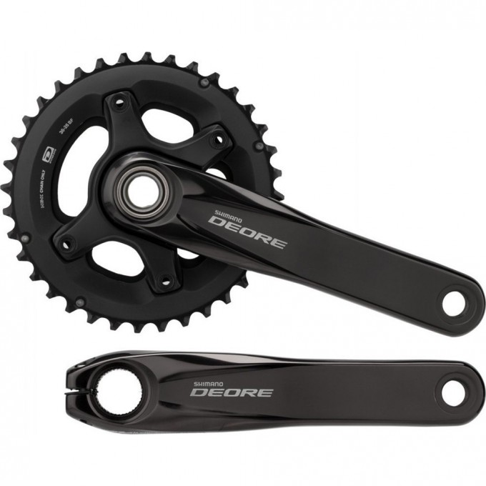 Система SHIMANO DEORE, M6000-2, 170 мм, интегрированный вал, 10 скоростей, 36/26T без каретки CL+3 мм, черный EFCM6000BCX66X Система SHIMANO DEORE, M6000-2, 170 мм, интегрированный вал, 10 скоростей, 36/26T без каретки CL+3 мм, черный EFCM6000BCX66X
