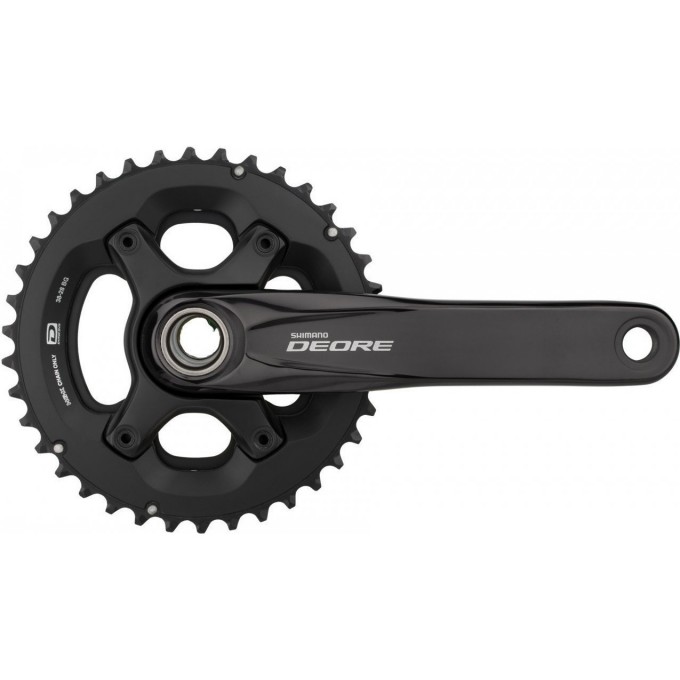 Система SHIMANO DEORE, M6000-2, 170 мм, интегрированный вал, 10 скоростей, 38/28T без каретки, черный EFCM6000CX88X Система SHIMANO DEORE, M6000-2, 170 мм, интегрированный вал, 10 скоростей, 38/28T без каретки, черный EFCM6000CX88X