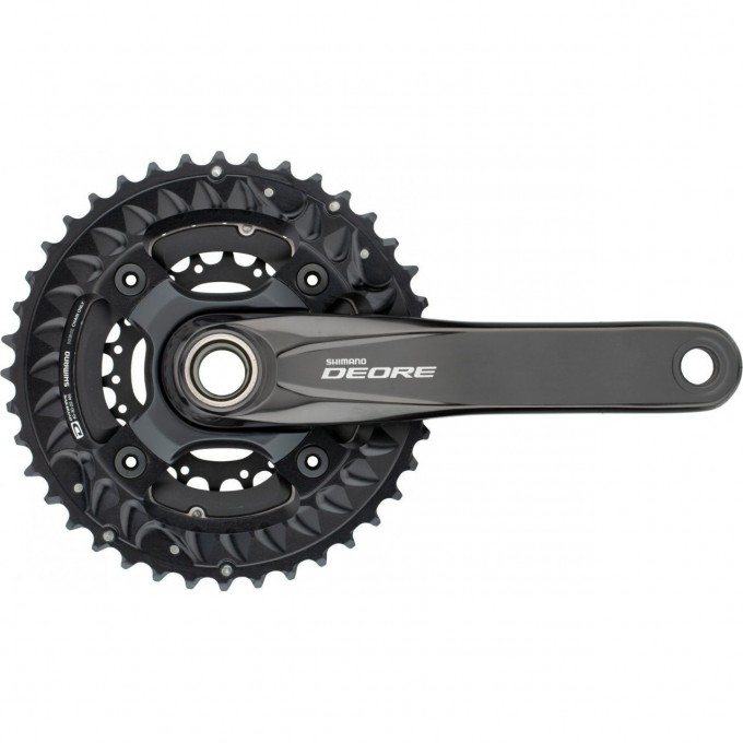 Система SHIMANO DEORE, M6000-3, 170 мм, интегрированный вал, 10 скоростей, 40/30/22T без каретки, черный EFCM6000CX002X Система SHIMANO DEORE, M6000-3, 170 мм, интегрированный вал, 10 скоростей, 40/30/22T без каретки, черный EFCM6000CX002X