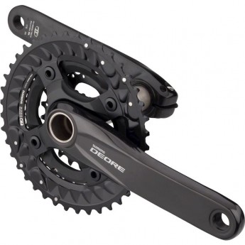 Система SHIMANO DEORE, M6000-3, 175 мм, интегрированный вал, 10 скоростей, 40/30/22T без каретки, черный