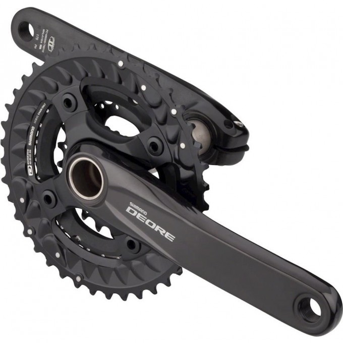 Система SHIMANO DEORE, M6000-3, 175 мм, интегрированный вал, 10 скоростей, 40/30/22T без каретки, черный EFCM6000EX002X Система SHIMANO DEORE, M6000-3, 175 мм, интегрированный вал, 10 скоростей, 40/30/22T без каретки, черный EFCM6000EX002X