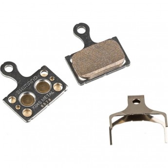 Тормозные колодки, для дисковых тормозов SHIMANO K04S, металл, пара, с пружин, с шплинтом